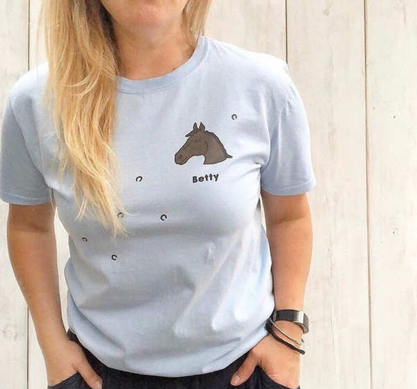 π΄ Squiffy Print Illustrated Horse t-shirt π΄