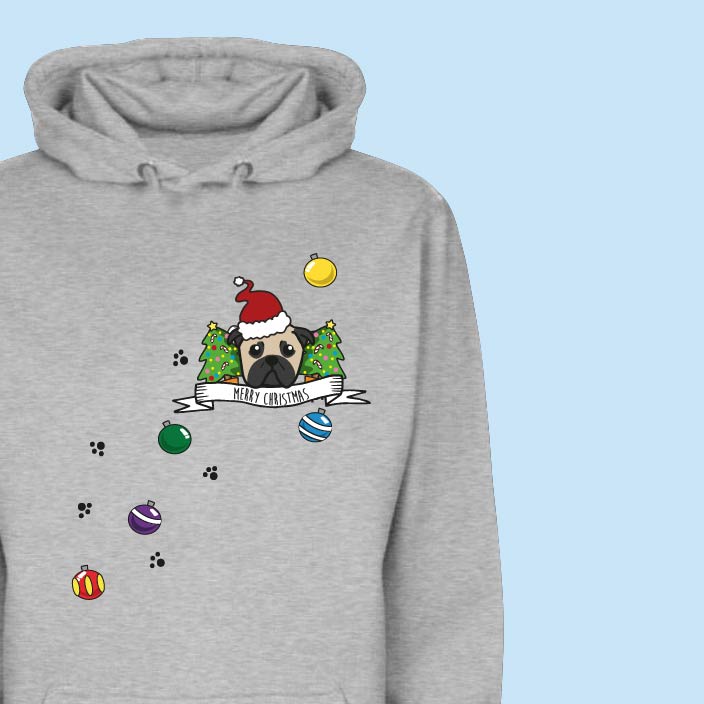 π Squiffy Print Illustrated Christmas Pet Hoodie π