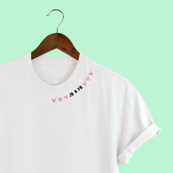 Personalised Collar with Hearts