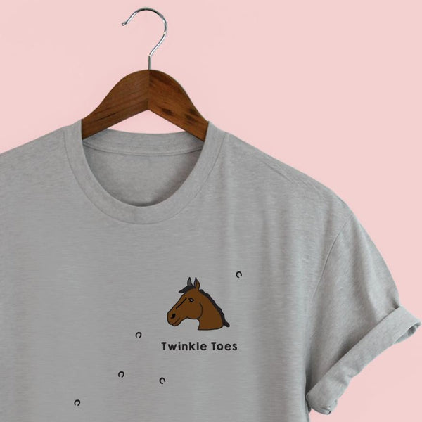 Squiffy print personalised and illustrated horse t-shirt
