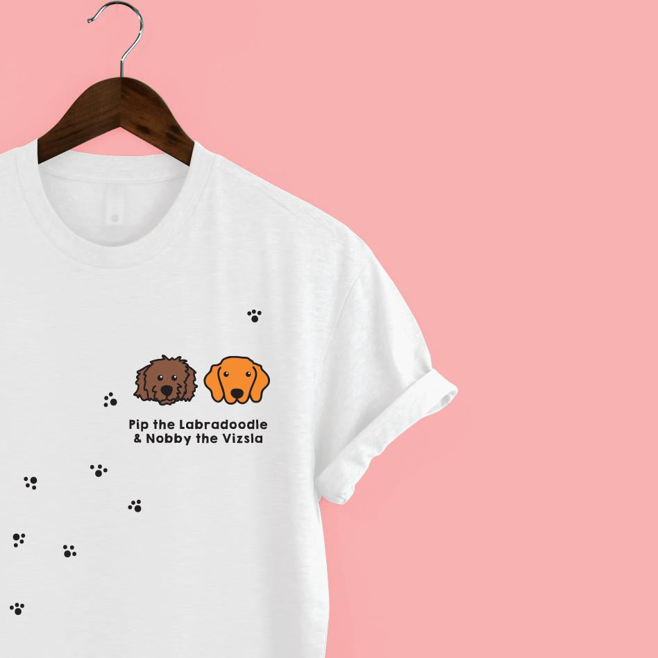 Squiffy Print Personalised Dog t-shirt