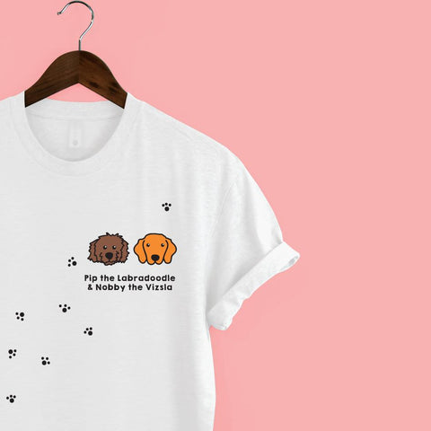 Squiffy Print Personalised Dog t-shirt