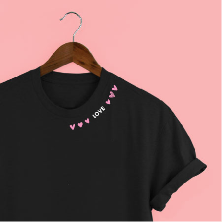 Personalised Collar with Hearts