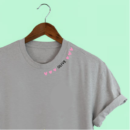 Personalised Collar with Hearts