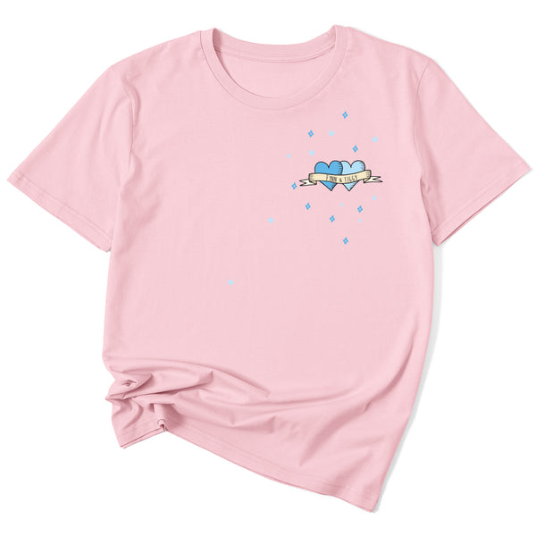 💙Personalised Tattoo T-shirt BLUE HEARTS💙