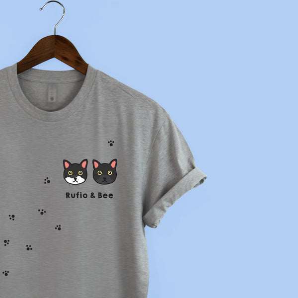 Squiffy Print personalised cat t-shirt