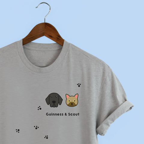 Squiffy Print Personalised Dog & Cat t-shirt